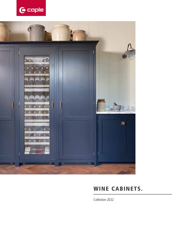Caple wine cabinets brochure cover